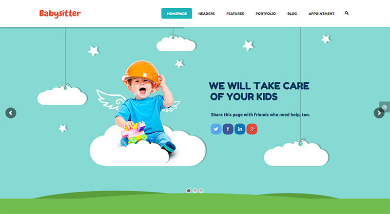 Diseno web para servicios infantiles - babysitter