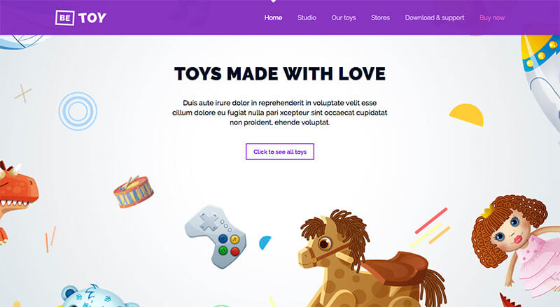 Diseno web para servicios infantiles - be-toys