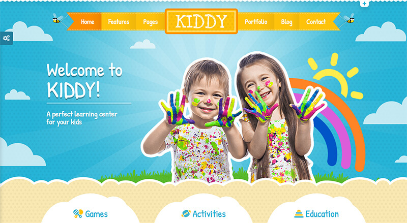 Diseno web para servicios infantiles - kiddy