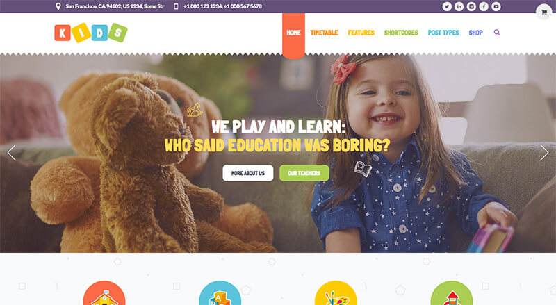 Diseno web para servicios infantiles - kids