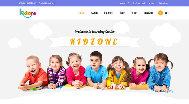 Diseno web para servicios infantiles- kidzone