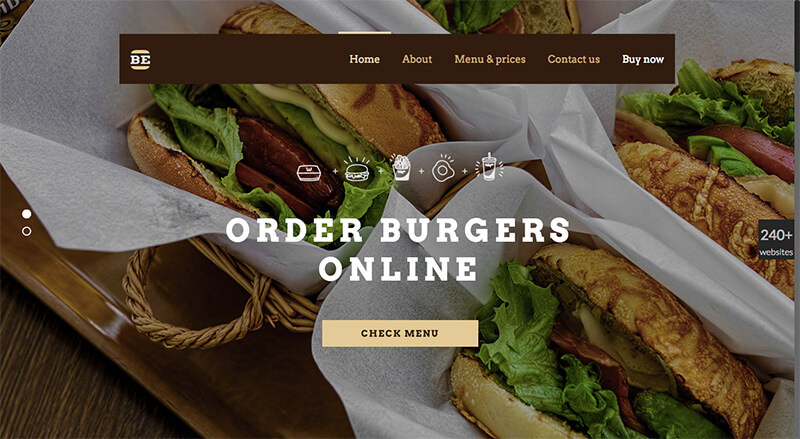 Diseno web para restaurantes - Be - Burgers