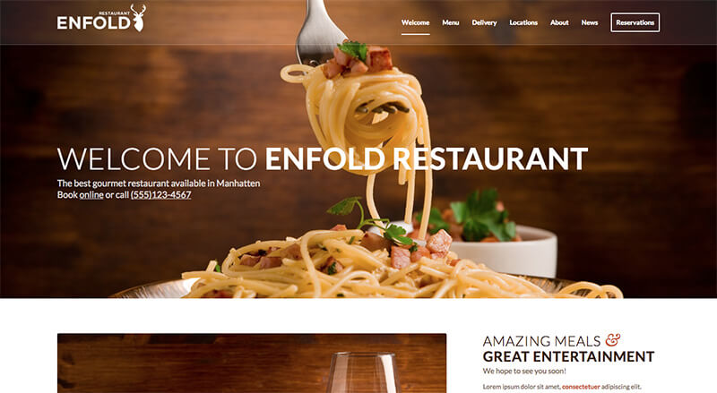 Diseno web para restaurantes - Enfold - Restaurant