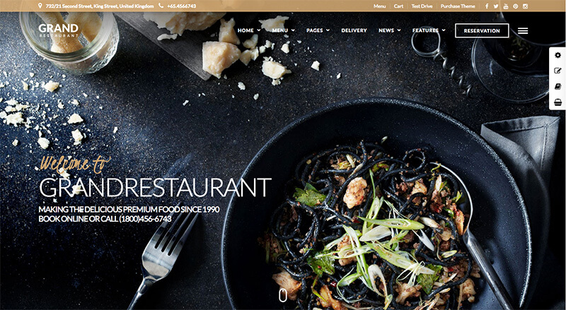Diseno web para restaurantes - Grand Restaurant