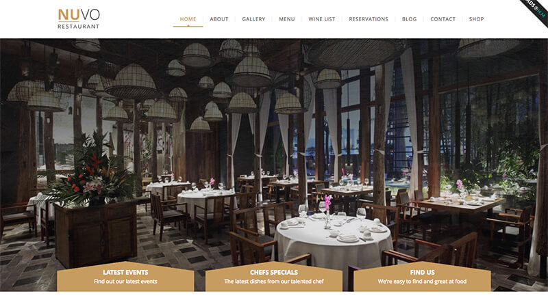 Diseno web para restaurantes - Nuvo