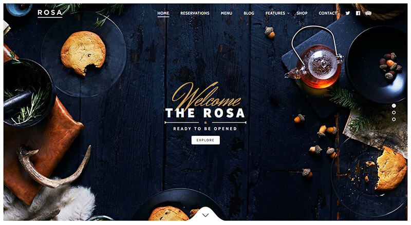 Diseno web para restaurantes - Rosa