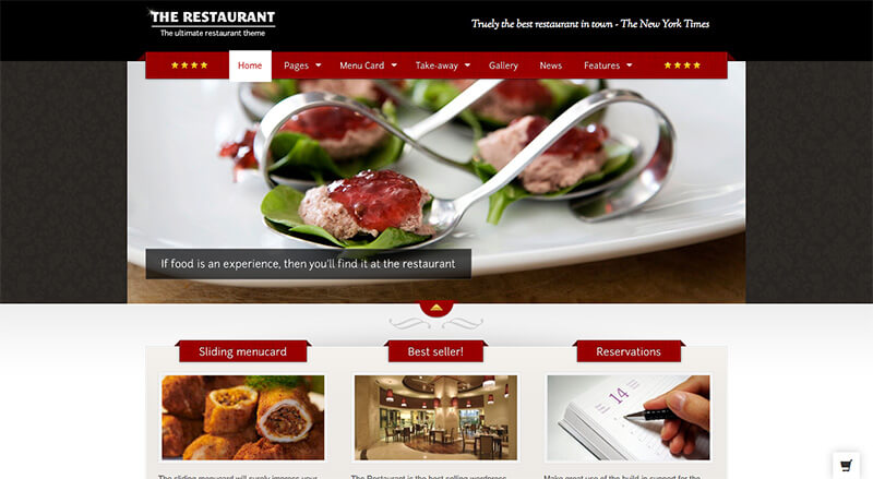 Diseno web para restaurantes - The Restaurant