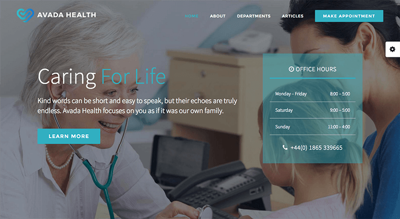 Diseno web para clinicas - Avada - Health