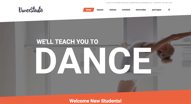 Diseno web para gimnasios - Dance Studio