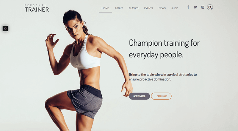 Diseno web para gimnasios - Fitness Club Trainer