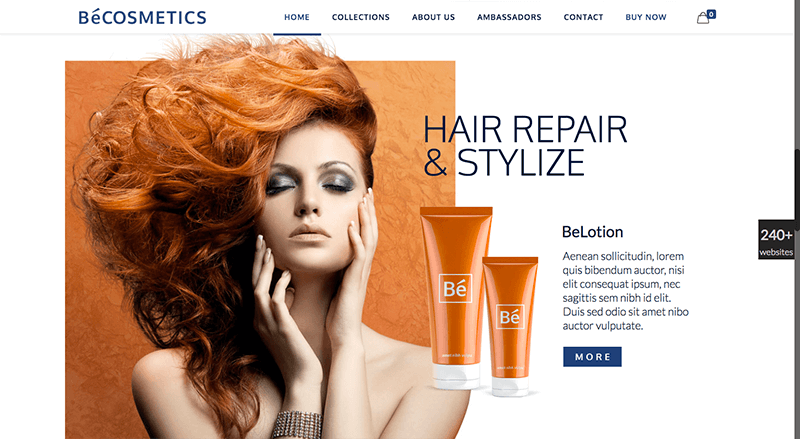 Diseno web para peluquerias Be - Cosmetics